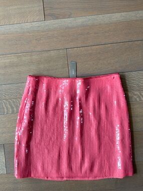 J. Crew Collection Pink Sequin Mini Skirt sz10 NWT